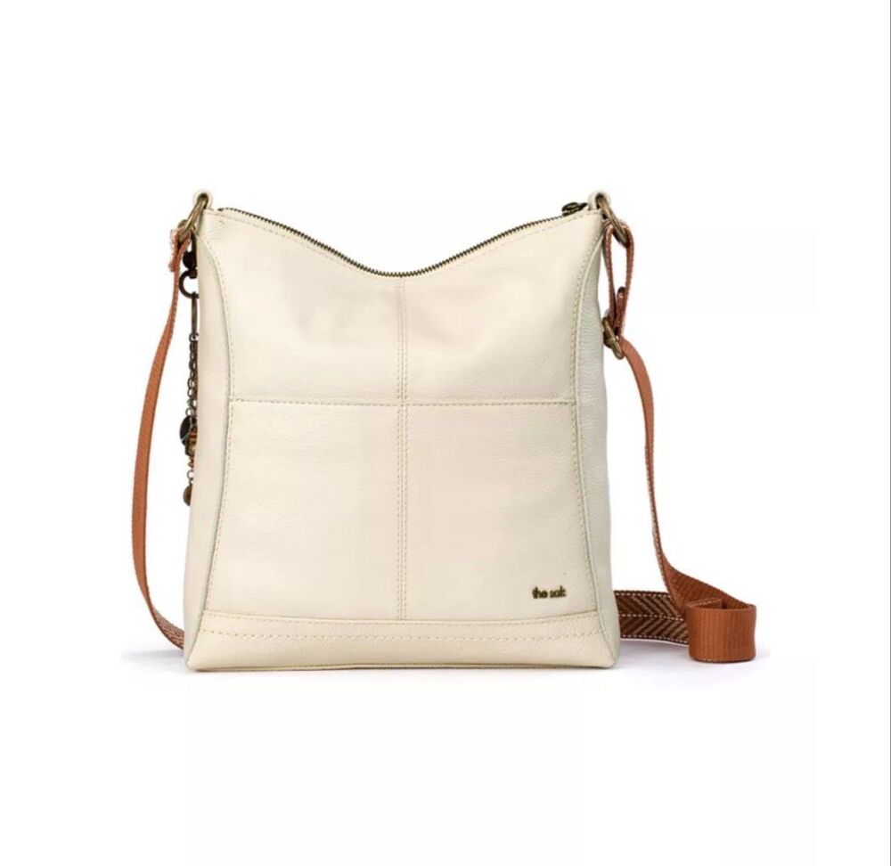 New The Sak Lucia Leather Adjustable Crossbody Stone